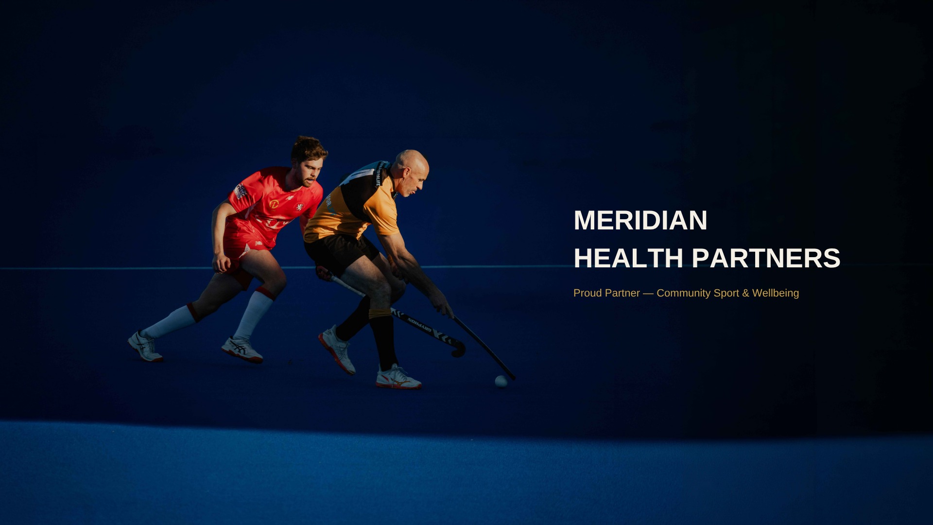 The photograph applied to a sponsor campaign banner, wordmark set in the reserved negative space