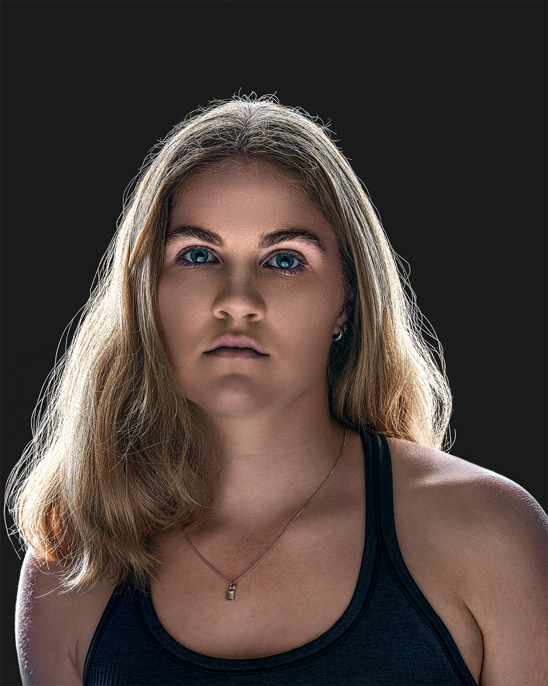 Georgie West — Hockeyroos training squad, dramatic uplight portrait